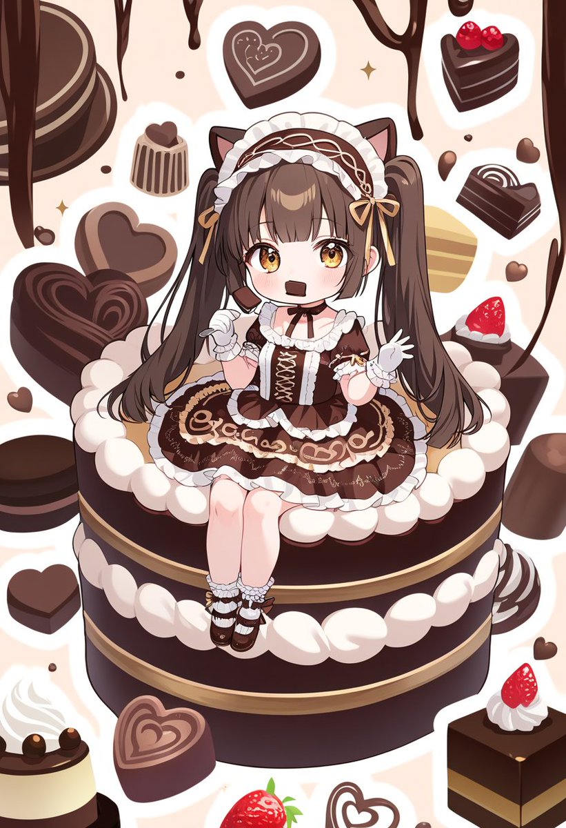 MessageBluemoon's tweet photo. ケーキ編
第2作目は、チョコレートケーキです

　　　　　　　　　　　　　　　　　　2026.06.05

#DaysAI #AIイラスト https://t.co/FCIK63DJxN