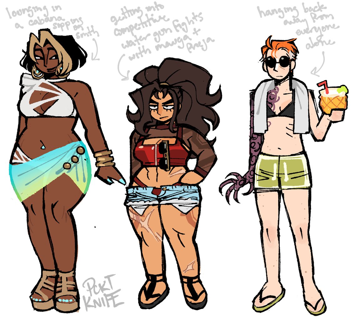 pcktknife's tweet photo. using that emre concept as a funny little excuse to draw the talon women's beach outfits yahoo! 🦭🏐 #overwatch https://t.co/oLKEzP9q5Q