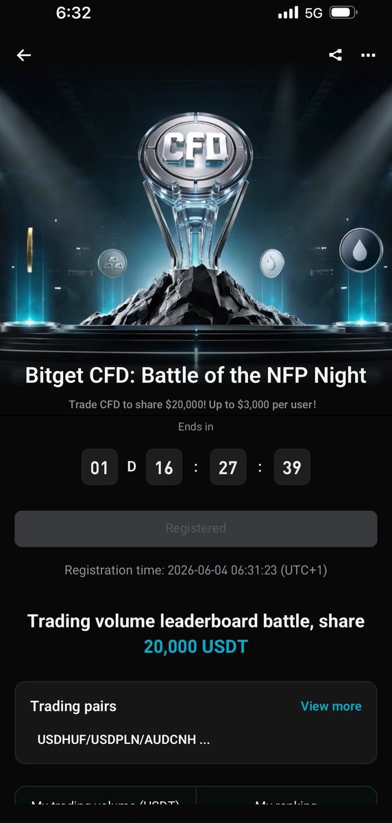 DropXRush's tweet photo. @Bitget_TradFi My prediction: ABOVE ✅
Strong safe-haven demand could keep gold pushing higher. Let's see how it plays out. 🏆 https://t.co/yGVfff1Qz9