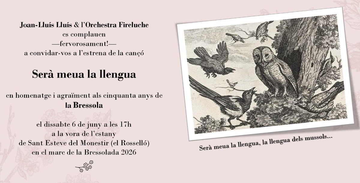 ofireluche's tweet photo. Demà presentem la cançó que hem fet, juntament amb en @Joanlluislluis , per les escoles @LaBressola 
Us hi esperem!
#serameualallengua #català #labressola https://t.co/wLJ5G4sNkL