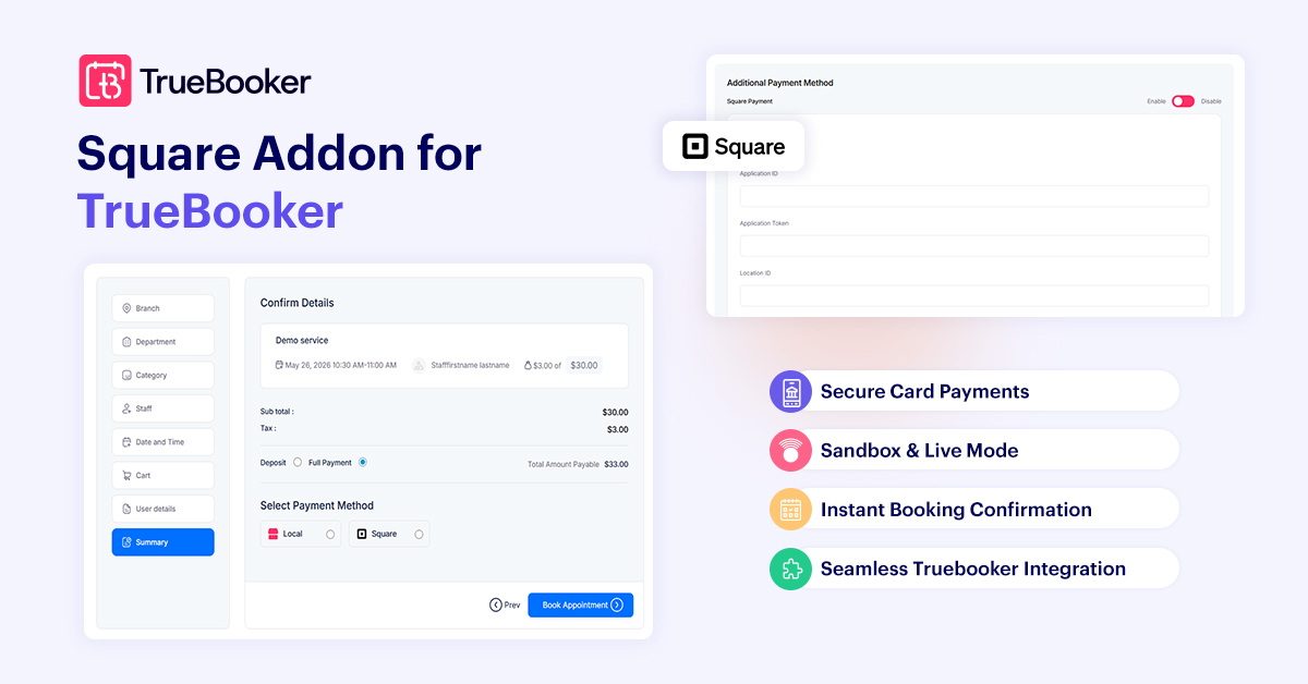 truebooker47204's tweet photo. ๐
Accept secure online payments with TrueBooker + Square Payments.
๐ณ Fast, seamless, and secure transactions that simplify bookings and improve customer experience
๐
https://t.co/9rvOzG8JU8
#TrueBooker #SquarePaymentAddon #WordPressPlugin #OnlinePayments https://t.co/dJZYMnuIL9