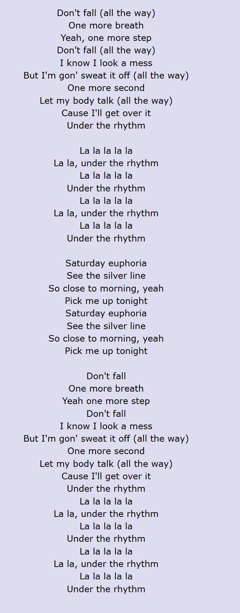 ScorpioBert's tweet photo. Lyrics for Under the Rhythm  by Adam Lambert https://t.co/9RJAvG6Q3b  Open pictures to get the full lyrics. https://t.co/3PUEP1InJl