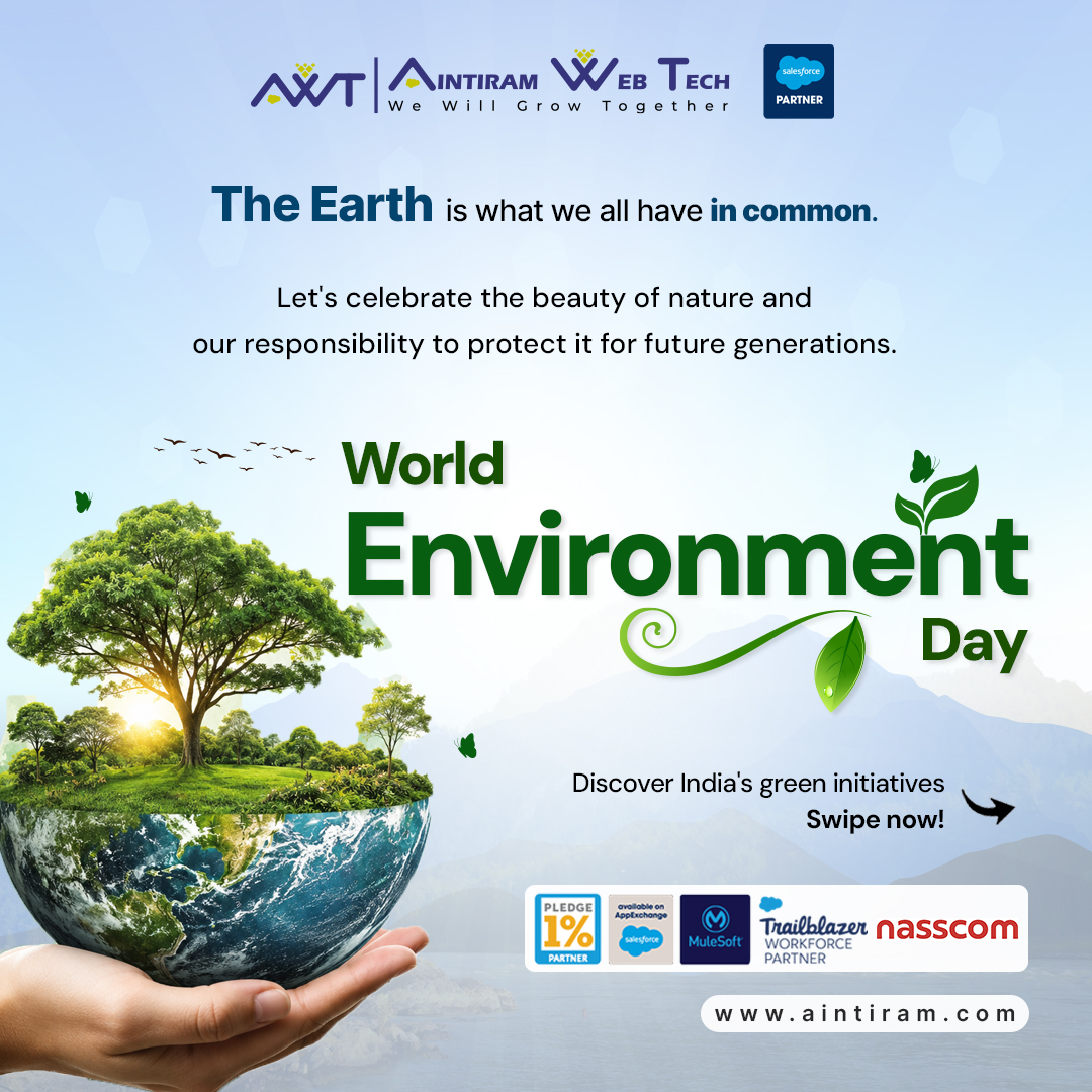 aintiram_in's tweet photo. π Happy World Environment Day! π±
Together, let's make every day a step toward a greener future.
π Wishes from Aintiram Web Tech.
#WorldEnvironmentDay #GoGreen #Sustainability #AintiramWebTech #WeWillGrowTogether #Salesforce #SalesforcePartner https://t.co/499X6x4iQQ