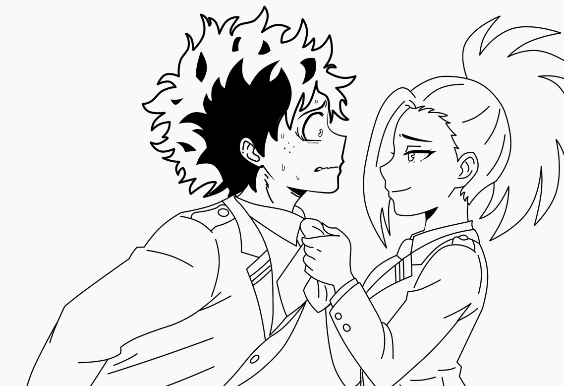 Pozole_Dekiru's tweet photo. #IzuMomo 
#myheroacademia 

Pos hay que hacerle a ésto del dibujo otra vez alv

mañana lo coloreo https://t.co/oqkKQWTo0l