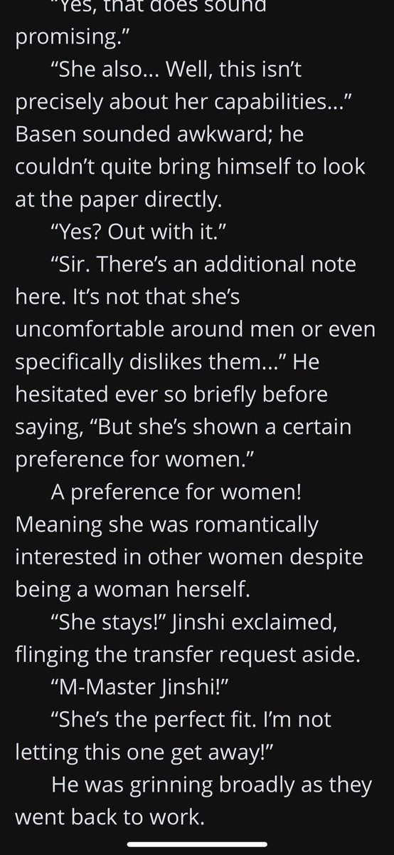themobber's tweet photo. this is the most lgbt volume so far. jinshi saying “sadly, im not into men”, lesbian lady in waiting, maomao starting to “understand” said lesbian, anddd we have fujoshis at the verdigris house https://t.co/aameM4A3cr