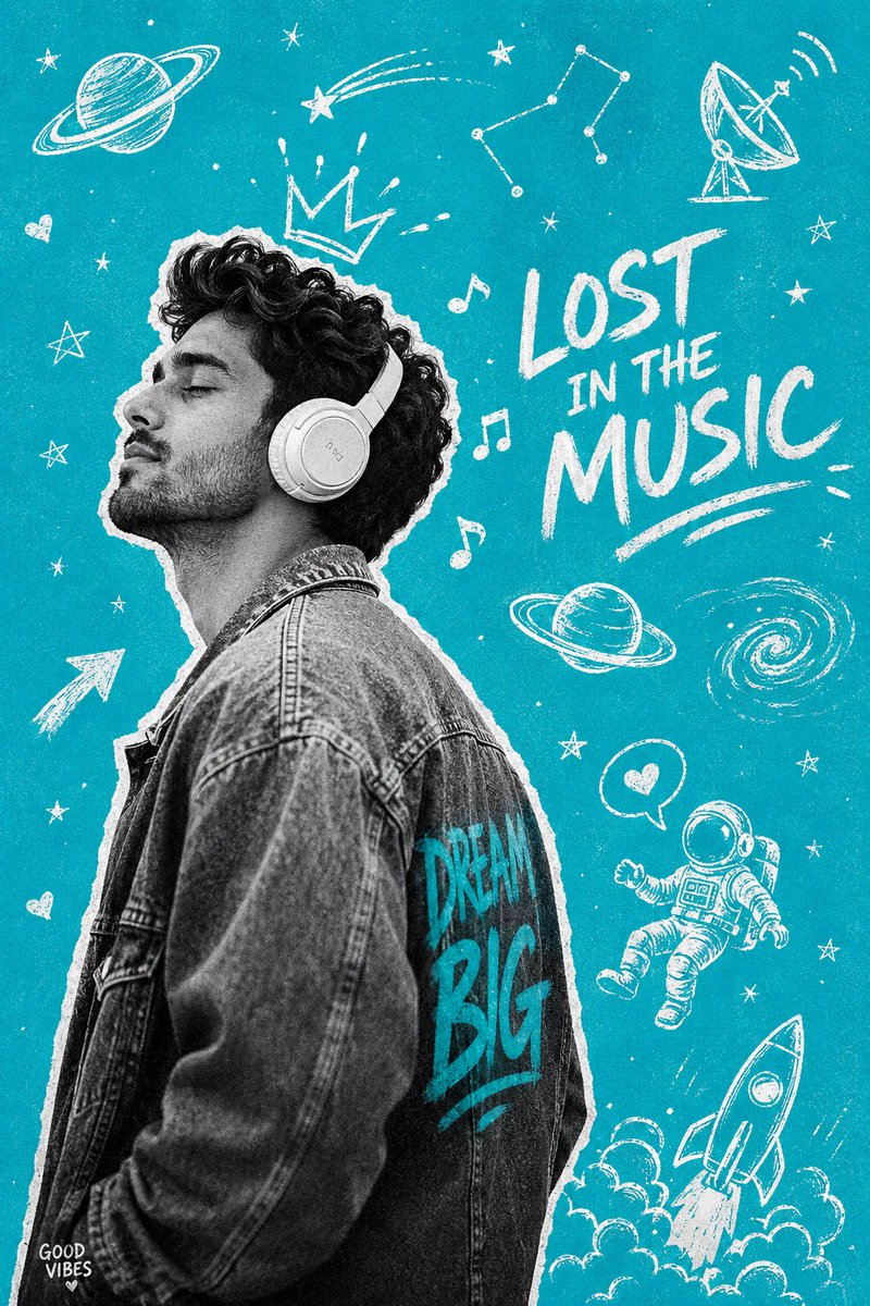 Gen-Z Music Doodle Poster