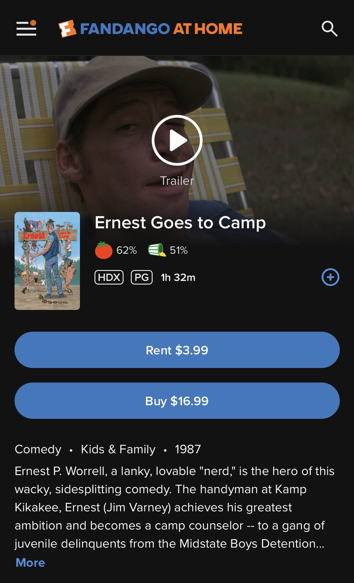 ErnestChat's tweet photo. And there it is. Ernest Goes to Camp is FINALLY available to buy digitally! https://t.co/z09E07RDJh https://t.co/F56CeLeOZN