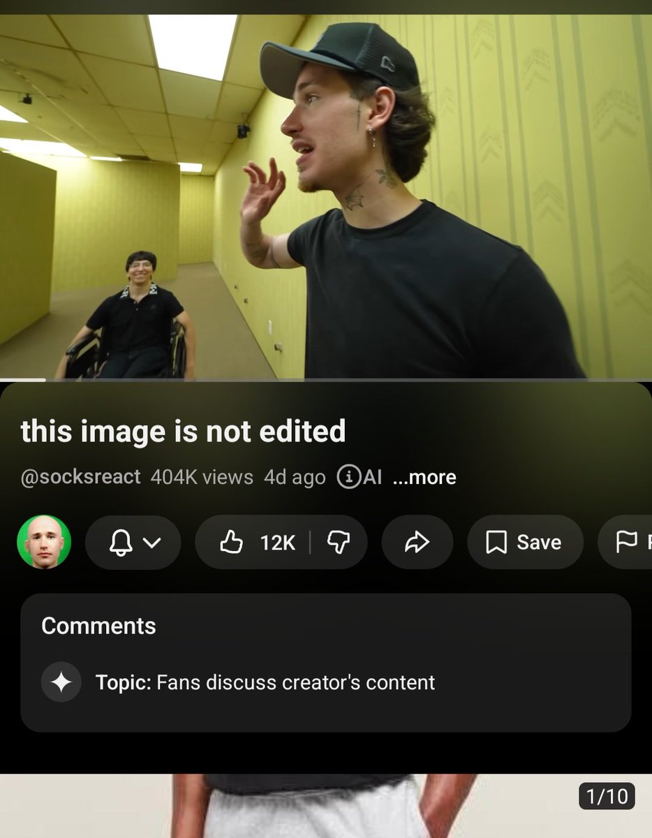 Brasheeshil's tweet photo. Youtube is so dumb
He made the backrooms irl but youtube says its ai even tho there is videos of him making it https://t.co/AsREHvLjaW