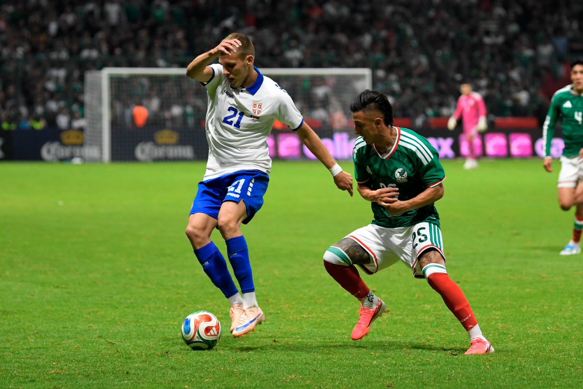 HCDmty's tweet photo. #GALERÍA | ¡Con todo para el Mundial! 🤩🇲🇽

La Selección Mexicana goleó 5-1 a Serbia y pasó su última prueba antes de la Copa del Mundo. 

El siguiente partido será en el Estadio Azteca en la inauguración del Mundial 🏆. 

📷 @anayellisegura https://t.co/qbZlQC847x