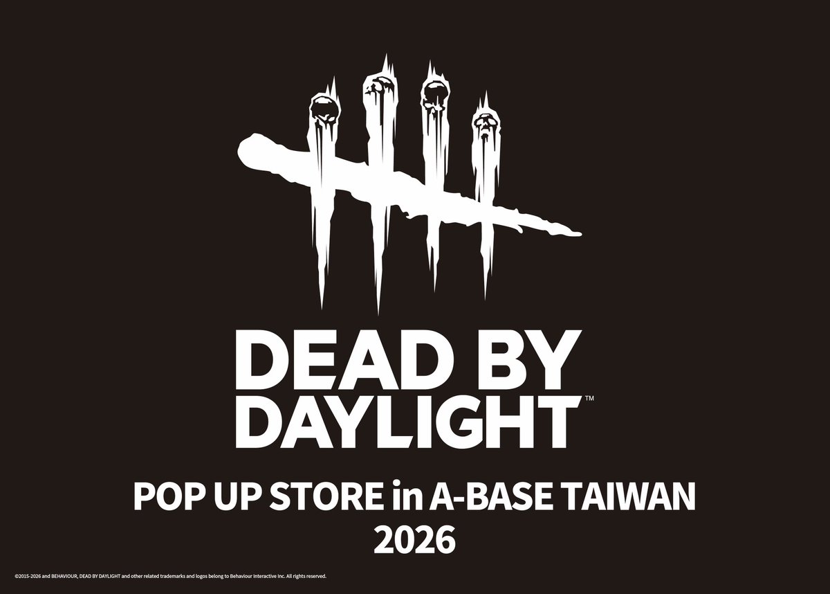 abasetaiwan's tweet photo. 「DEAD BY DAYLIGHT POP UP STORE in A-BASE 2026」預定販售商品陣容公開！
商品預計將於 2026年6月12日 起正式販售。歡迎各位粉絲把握機會，來現場選購！
※商品數量有限，售完為止。 ※販售內容可能因現場狀況有所調整，敬請見諒。2026年6月12日より台湾にて販売開始です‼︎#DeadbyDaylight #DBD https://t.co/KQj4rOfEez