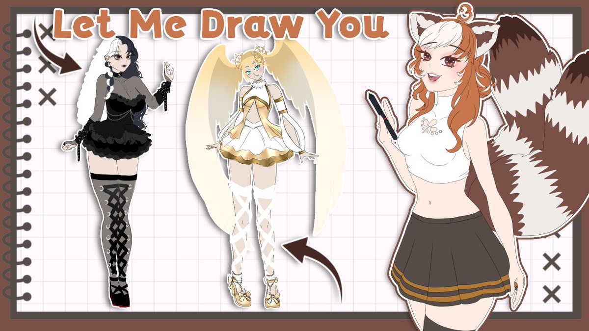digidessert's tweet photo. 🎨 VTubers, PNGTubers &amp; Creators!
@DysprosiieVArt wants to redesign your outfit! ✨

To enter:
⬇️ Drop your design in the comments
🎭 Comment 3 emojis that you want to represent your NEW vibe

જ⁀➴ Commission Rosiie at https://t.co/EJtWtpCr9M

꒰ #VArtist #VTuber #PNGTuber ꒱ https://t.co/qVPq9xMISK