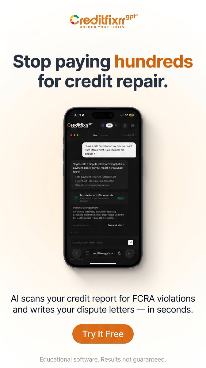 creditfixrr's tweet photo. https://t.co/m3ayYkXocz https://t.co/Kav190czJ9