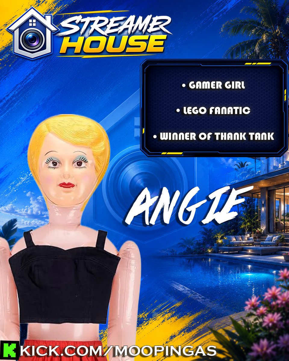 beyondD0ne's tweet photo. A moment of silence for Angelina 1 who was savagely murdered by @JontentG 
Her face was then worn by bingo
#fishtanklive #fishtankdotlive #streamerhouse https://t.co/epoYaeXi9T