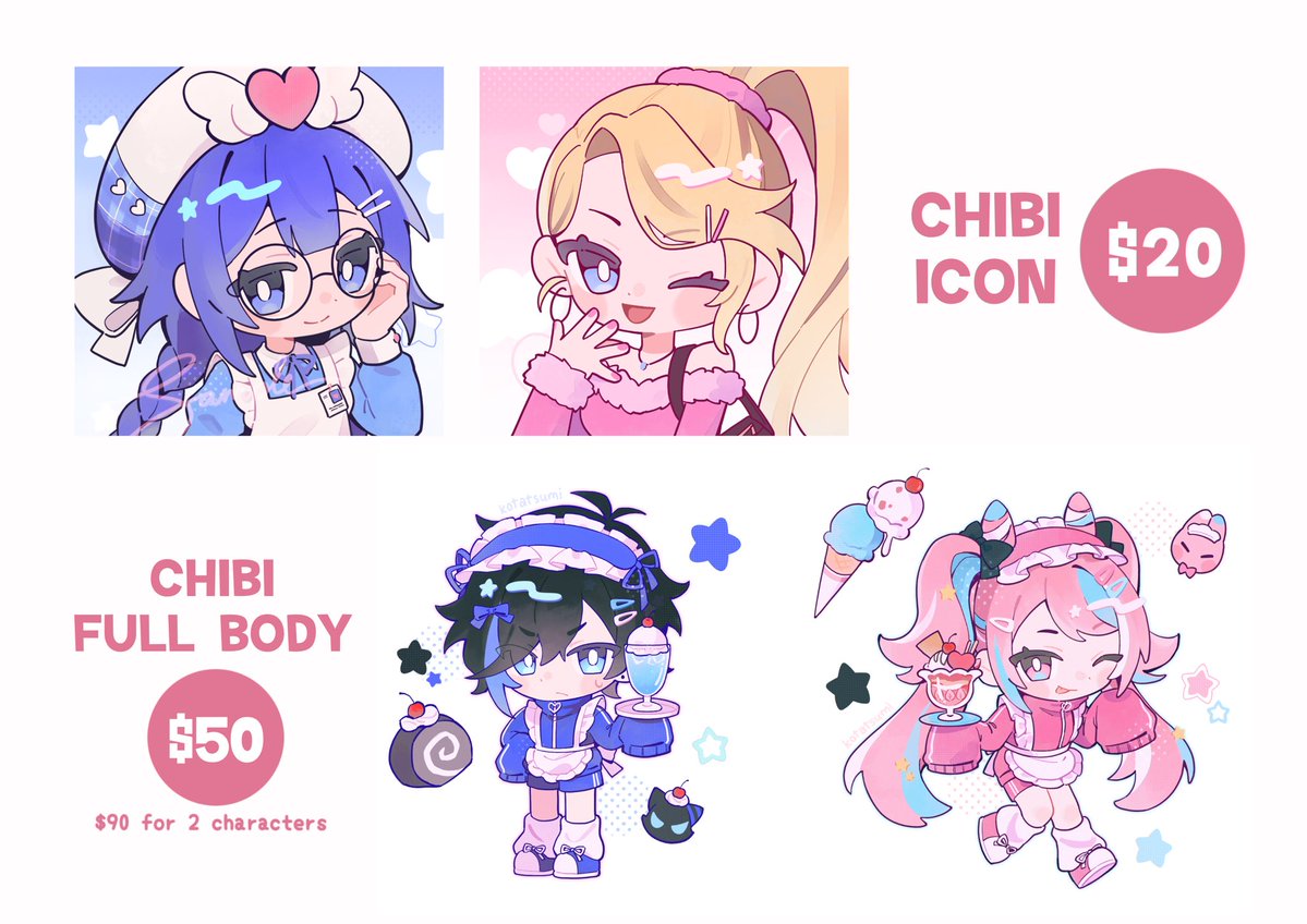 kotatsumi_'s tweet photo. [ ↻+♡ appreciated!! ]

Opening cms for June, there will be limited slots 🩷 

All chibi icon, full body chibi and sticker sheets submitted during this batch will be completed by the end of June~

Link in replies for those interested, thank you!! 🎀🫶 https://t.co/UJ4UFaTqtY