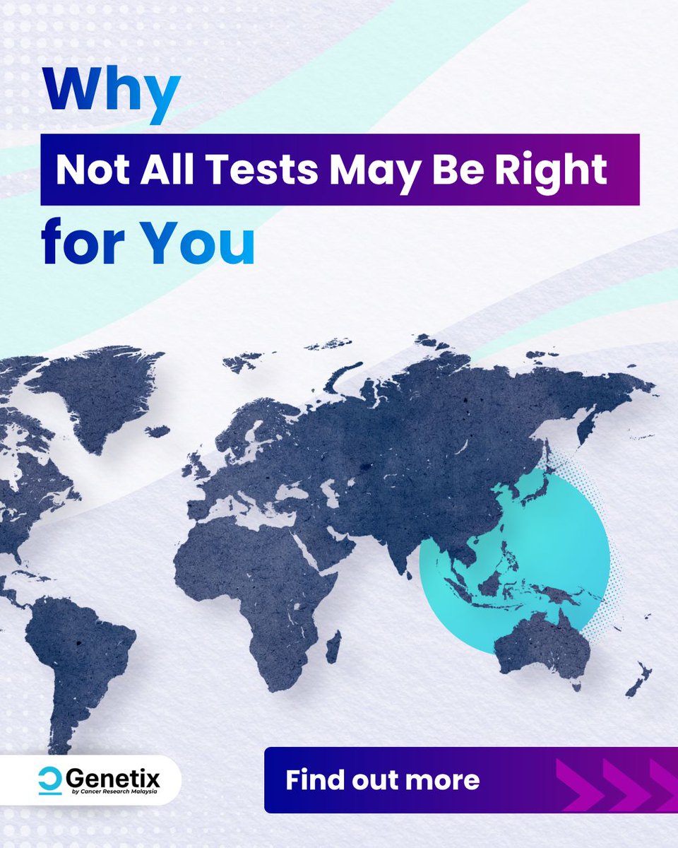 reversecancer's tweet photo. Most genetic tests aren't built on Asian data. At Genetix, we focus on:
- Asian-specific genetic insights
- Nearly 20 years of cancer genetics research
- Results that actually reflect your DNA
Yes it is personal. And early detection matters💙
More info @ https://t.co/l7VP32iJ3a https://t.co/ODwsi0Jhqn