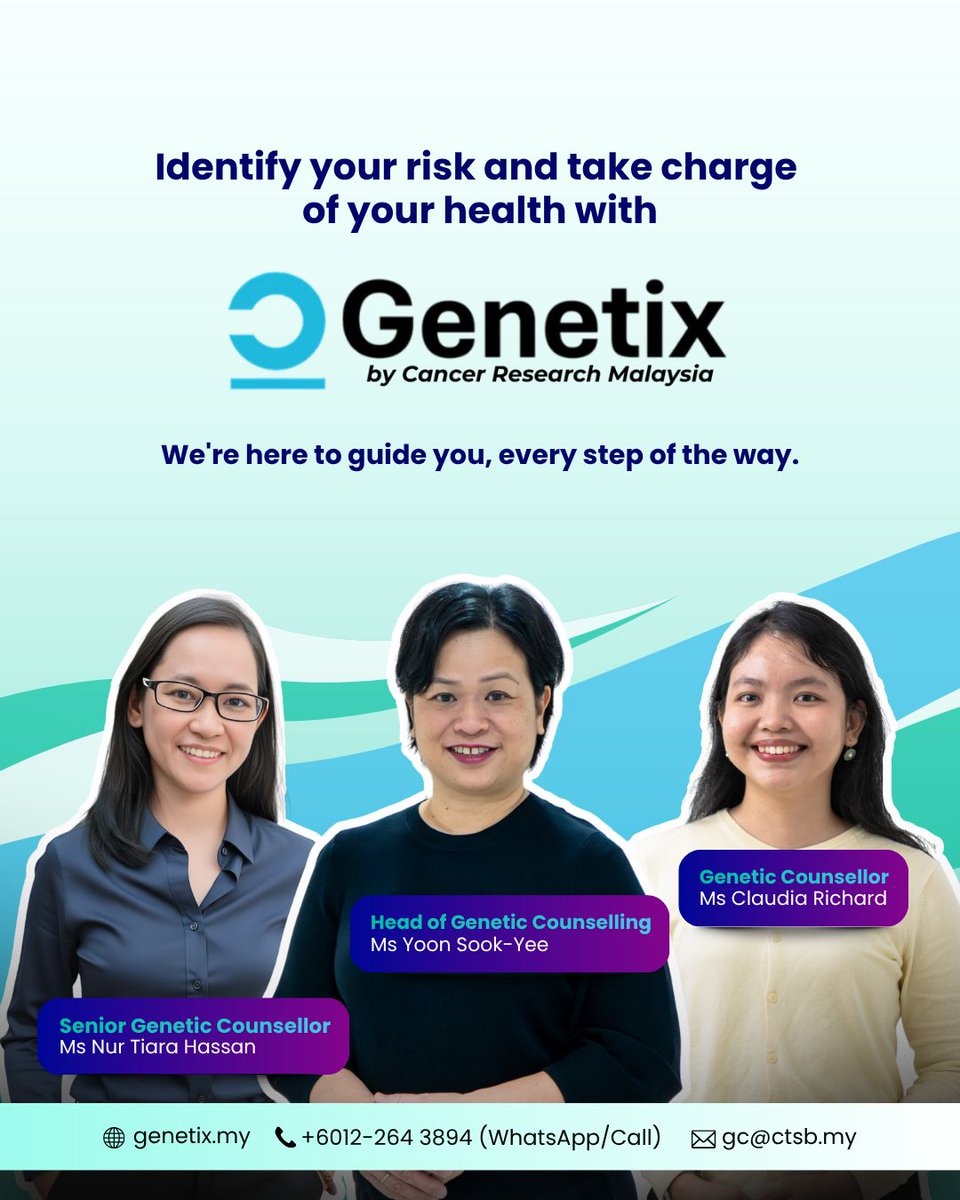 reversecancer's tweet photo. Most genetic tests aren't built on Asian data. At Genetix, we focus on:
- Asian-specific genetic insights
- Nearly 20 years of cancer genetics research
- Results that actually reflect your DNA
Yes it is personal. And early detection matters💙
More info @ https://t.co/l7VP32iJ3a https://t.co/ODwsi0Jhqn