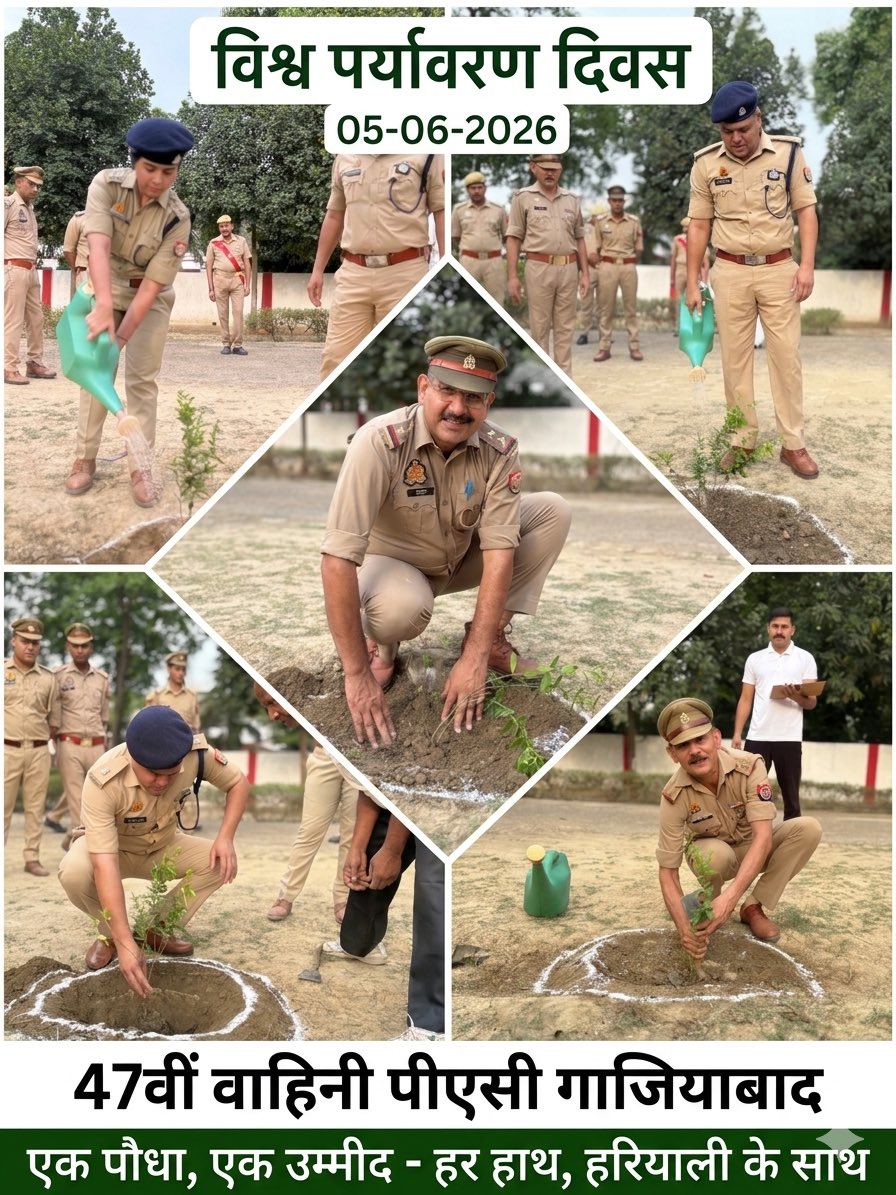47BnTaskforce's tweet photo. 🌳 "विश्व पर्यावरण दिवस"🌳
🟡 47वीं वाहिनी पीएसी, ग़ाज़ियाबाद ⚫️ https://t.co/UKpcAiB0Gy