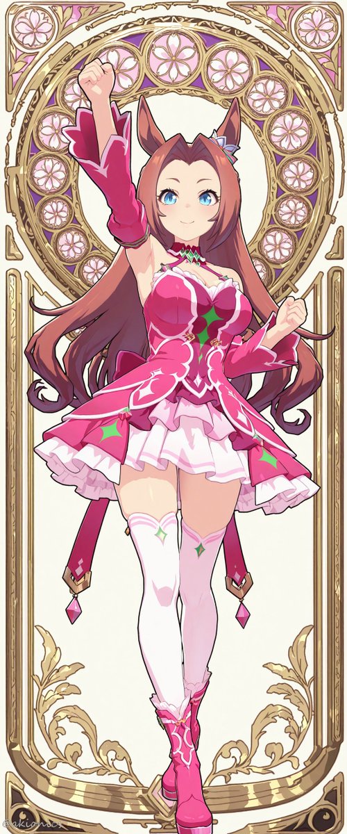 AKIONICS's tweet photo. ラオウのポーズでおめでとうございます🎉
 #カワカミプリンセス生誕祭2026 https://t.co/QitgVxMA3u