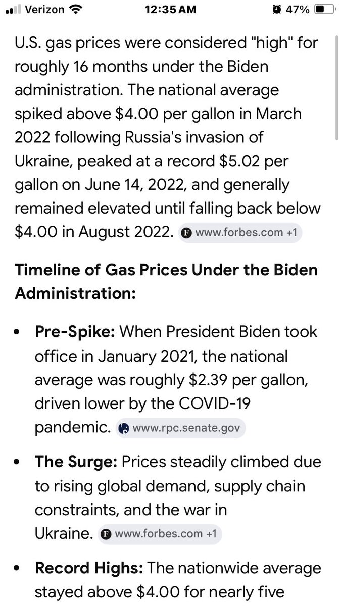 DanceThing's tweet photo. @JackStiefel @RepWalberg @realDonaldTrump We’re still lower than Biden’s high, and it’s already coming down. Biden’s gas was high for 16 months -we suffered along with high inflation. Trump is keeping inflation down at about 3% https://t.co/jL6sJxQR79