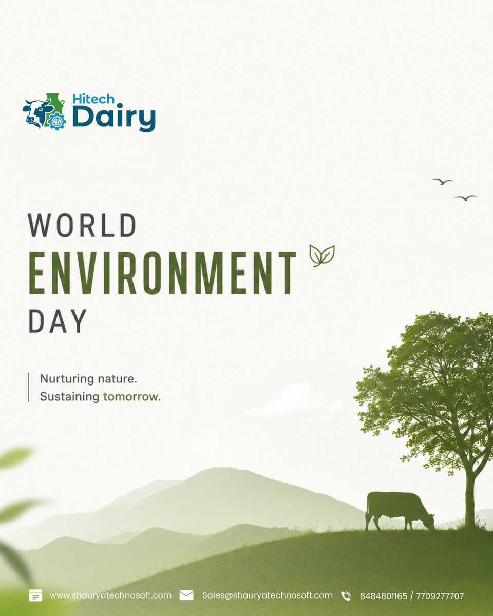 HitechdairyStpl's tweet photo. 🌱 Nurturing Nature. Sustaining Tomorrow. 🌍

Together, let's create a cleaner, greener, and healthier world.

#WorldEnvironmentDay #gogreen #technologyforfuture #sustainablefuture https://t.co/YzBU3nQUL6