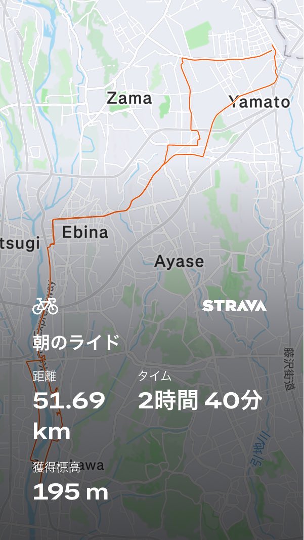 kamesen's tweet photo. 仕事前にサイクリングした。
相模川サイクリングロードで茅ヶ崎まで行くつもりだったけどサイクリングロードが途中で未舗装路になったから諦めた。
https://t.co/EZ3YvM8DL8 https://t.co/WUGO1PvGl0