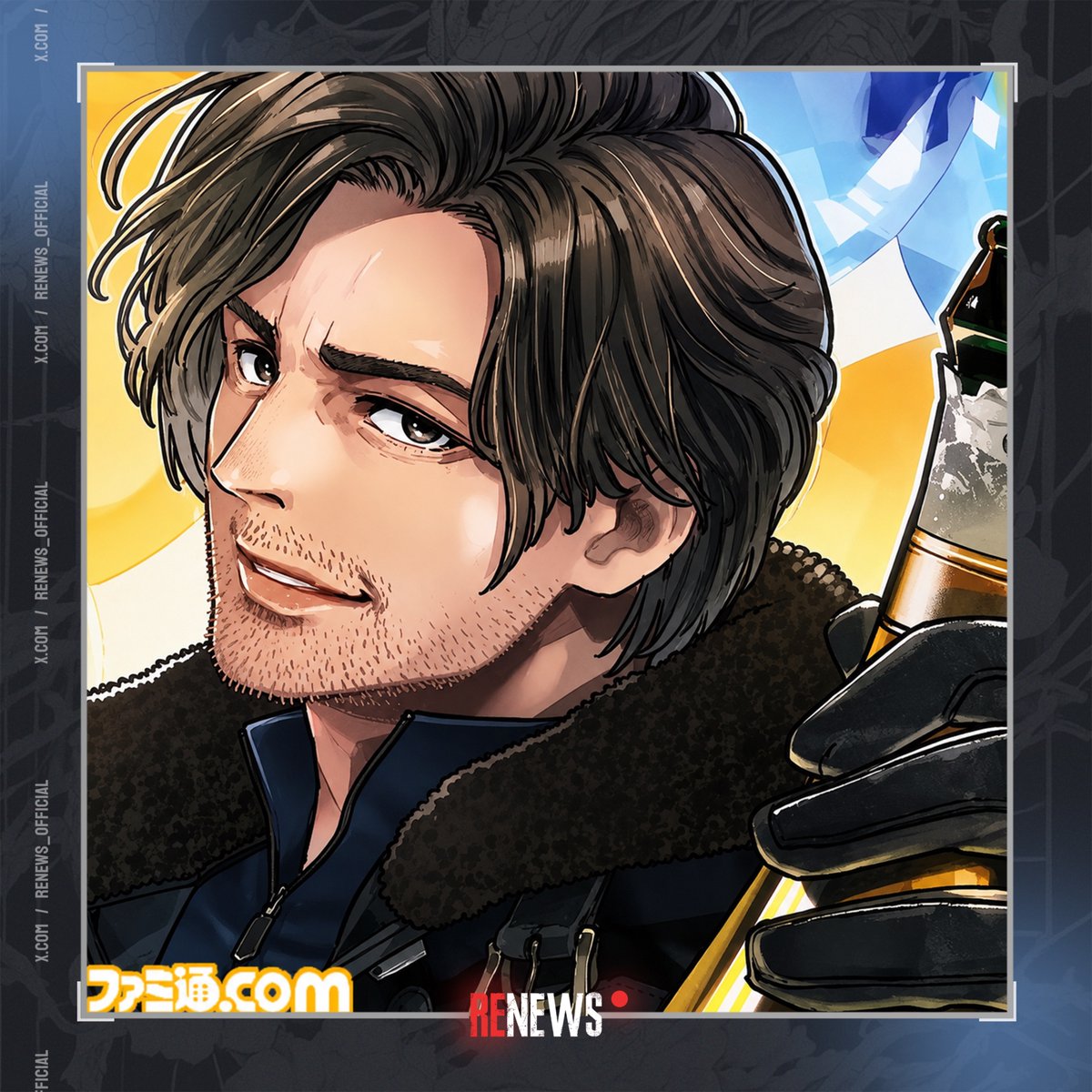 REnews_official's tweet photo. 🎨 New Resident Evil Requiem Artwork Featuring Leon Kennedy Revealed for Famitsu's 40th Anniversary.

Famitsu has unveiled a brand-new illustration featuring Leon S. Kennedy from Resident Evil Requiem as part of its upcoming 40th Anniversary special issue, which goes on sale in Japan on June 4.

The commemorative issue celebrates four decades of Famitsu, one of Japan's most influential gaming magazines. To mark the occasion, more than 80 game developers and publishers contributed exclusive congratulatory messages and original artwork created specifically for the anniversary.

👍 Capcom's contribution to the celebration is a new illustration of Leon Kennedy in his Resident Evil Requiem appearance. The artwork joins a collection of anniversary visuals from across the gaming industry that will be featured throughout the special issue.

According to Famitsu, the anniversary edition will exceed 400 pages and include over 140 pages dedicated solely to congratulatory artwork and messages from participating companies.

While the illustration is not tied to any new announcement for Resident Evil Requiem, it does provide fans with a brand-new piece of official Leon artwork as Capcom continues celebrating the 30th anniversary of the Resident Evil franchise.

#ResidentEvil #Capcom