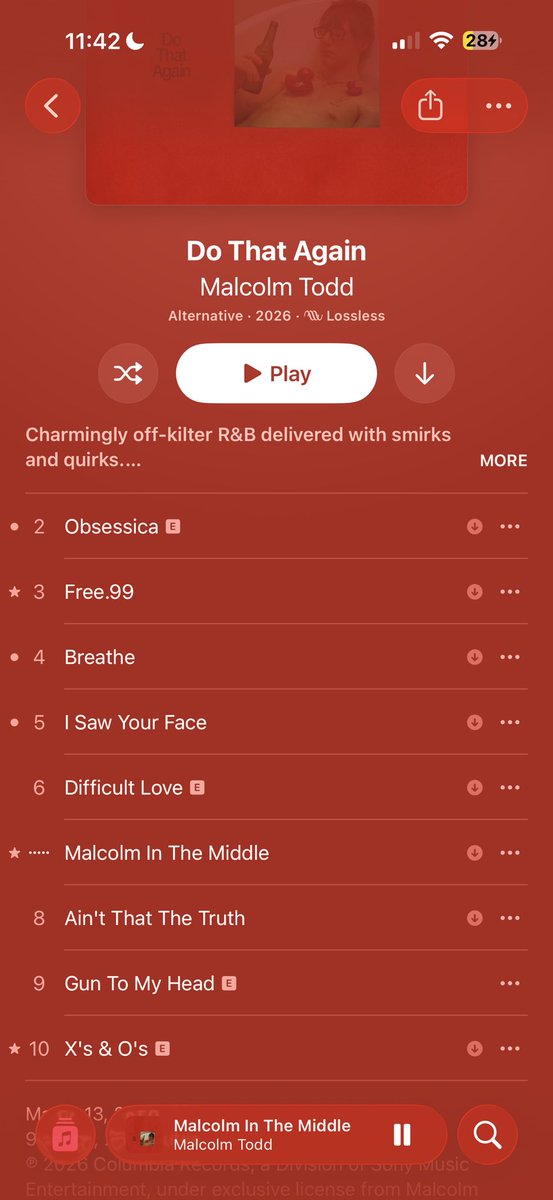 leviemain's tweet photo. What I’m walking away with. In all Malcolm did what was needed honestly. I’m satisfied and ready to play ts. I’ll update if any song became heavy hitters this year but earning Malcolm in the Middle is getting is puss worn out immediately by me! https://t.co/OiIGNLTgUv