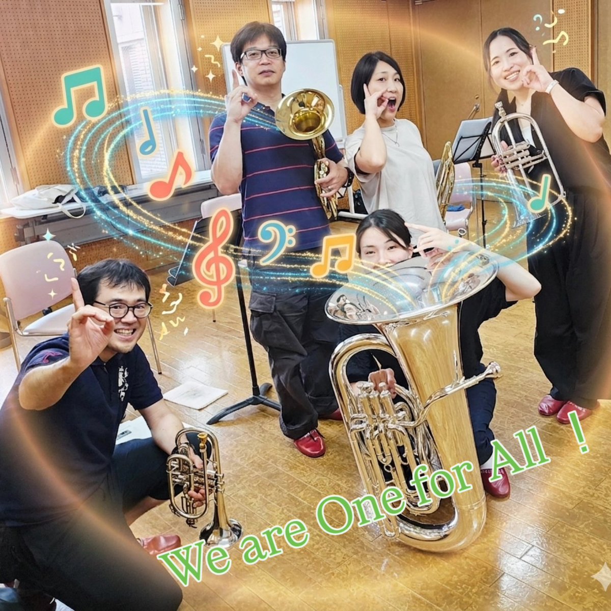 B_E_OneforAll's tweet photo. 第2回演奏会まであと9日!ご来場のみなさまに「この曲知ってる!」と思っていただけるような身近な曲を取り揃えております✨カジュアルな演奏会ですので、ぜひお気軽にお越しください☺
6/14(日)タワーホール船堀 小ホール
13:30開場 14:00開演 入場無料🆓️
#金管5重奏 #OneforAll #金管アンサンブル https://t.co/YKhiHMQxai