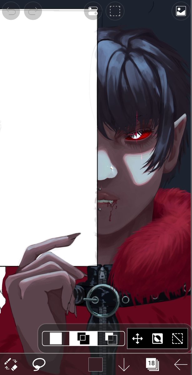 Shakyamune_Ash's tweet photo. #skecth #OC #vampire #artㅤㅤㅤㅤ #draw 
 she liked that blood https://t.co/JhZMItyX39