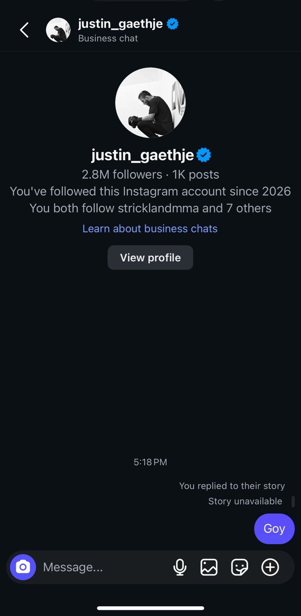 2BCREAMYUSBPORT's tweet photo. @SStricklandMMA Block me on insta https://t.co/ade5NNQN5p
