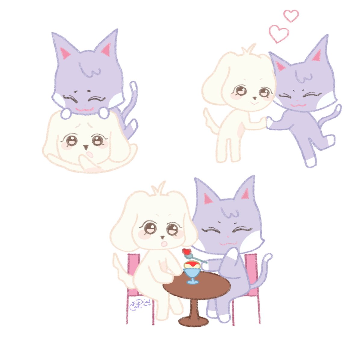 dialcat_'s tweet photo. A lil sansang date ♡
#sansang #hehet #sandeoki #hehetmongi #aniteez #aniteezfanart #ateez https://t.co/z25oufzHLN