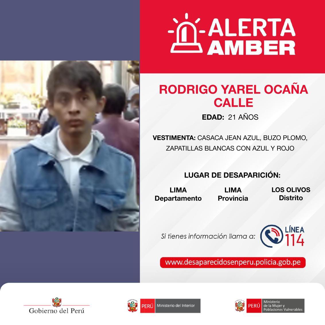 MimpPeru's tweet photo. #AlertaAmber 🚨Han desaparecido:

▶️ La niña CHARLOTTE ALAYAH MENDIS DURAN de 2 años.
▶️ La niña ALESSIA RÍOS PÉREZ de 2 años. 
▶️ La adolescente GETSEL YASMIN RODAS RIOJAS de 17 años. 
▶️ El joven RODRIGO YAREL OCAÑA CALLE de 21 años. 
▶️ El señor RICHARD MIGUEL URBANO de 41 años. 
▶️ El señor ROBERTO JUAN CARLOS VILLANUEVA SUSANIBAR de 41 años. 
▶️ El señor ABNER ASPAJO GONZALES de 55 años.
▶️ La joven AURIA TATIANA HERRERA VILVA de 20 años.
 
Si tienes información sobre sus paraderos, comunícate con la Línea 114. 

🔁 Comparte y ayúdanos a encontrarla y encontrarlos.
#DesaparecidosPerú