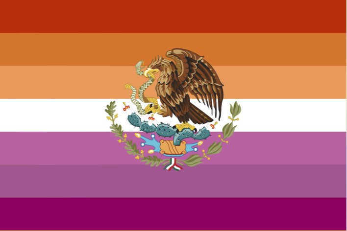 bloomfesmafuyu's tweet photo. I’m a Mexican lesbian and this is my flag thank you https://t.co/3gbAdtEX9D