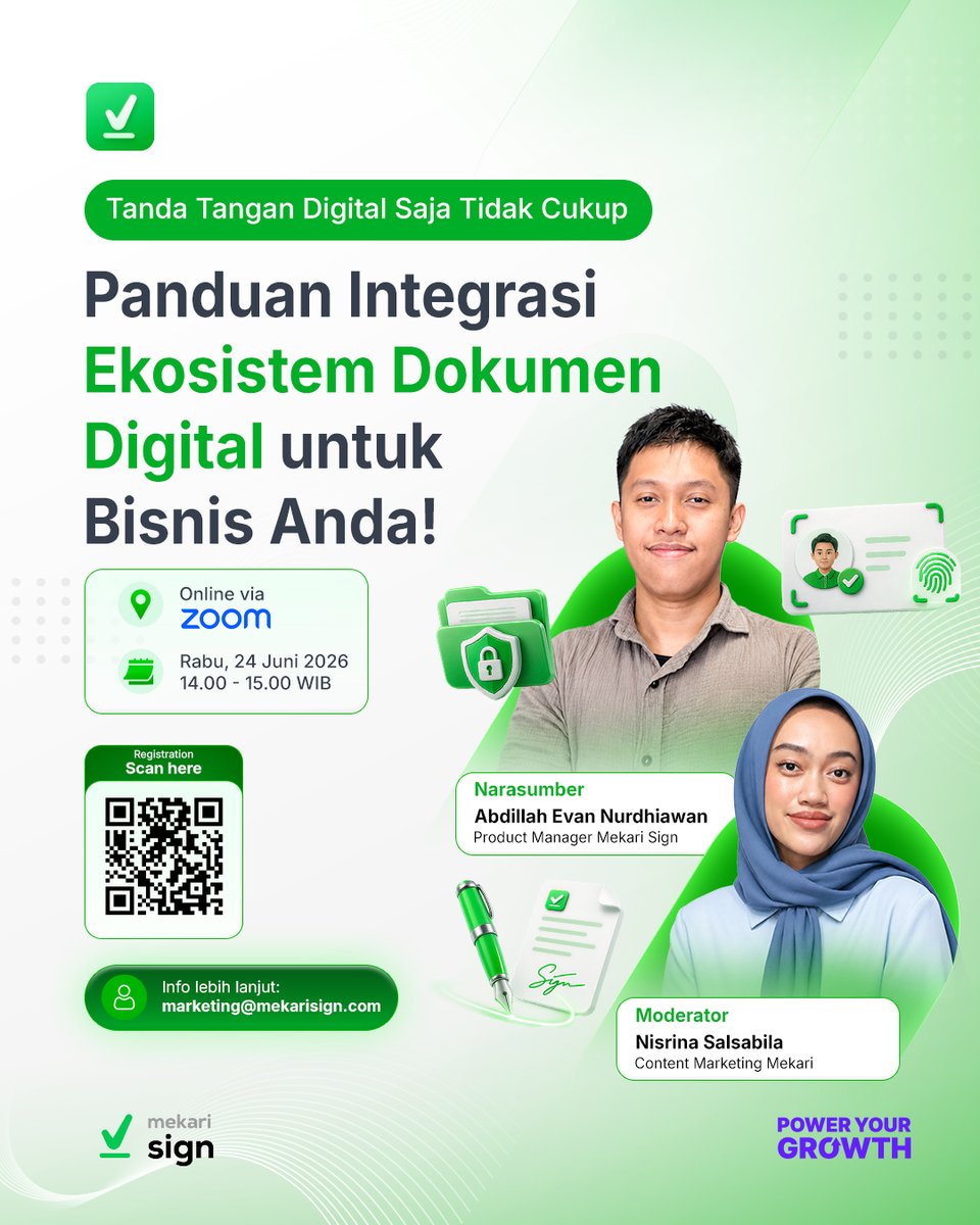 MekariSign's tweet photo. Punya tanda tangan digital, tapi dokumennya masih sering hilang entah di mana?  

Saatnya ubah cara kelola seluruh dokumen bisnis Anda! Temukan strategi lengkapnya di webinar Mekari Sign!  

Daftar di: https://t.co/akNlbL3ogX 

#InfoWebinar #WebinarGratis #Digitalisasi https://t.co/k30s0ECHCo