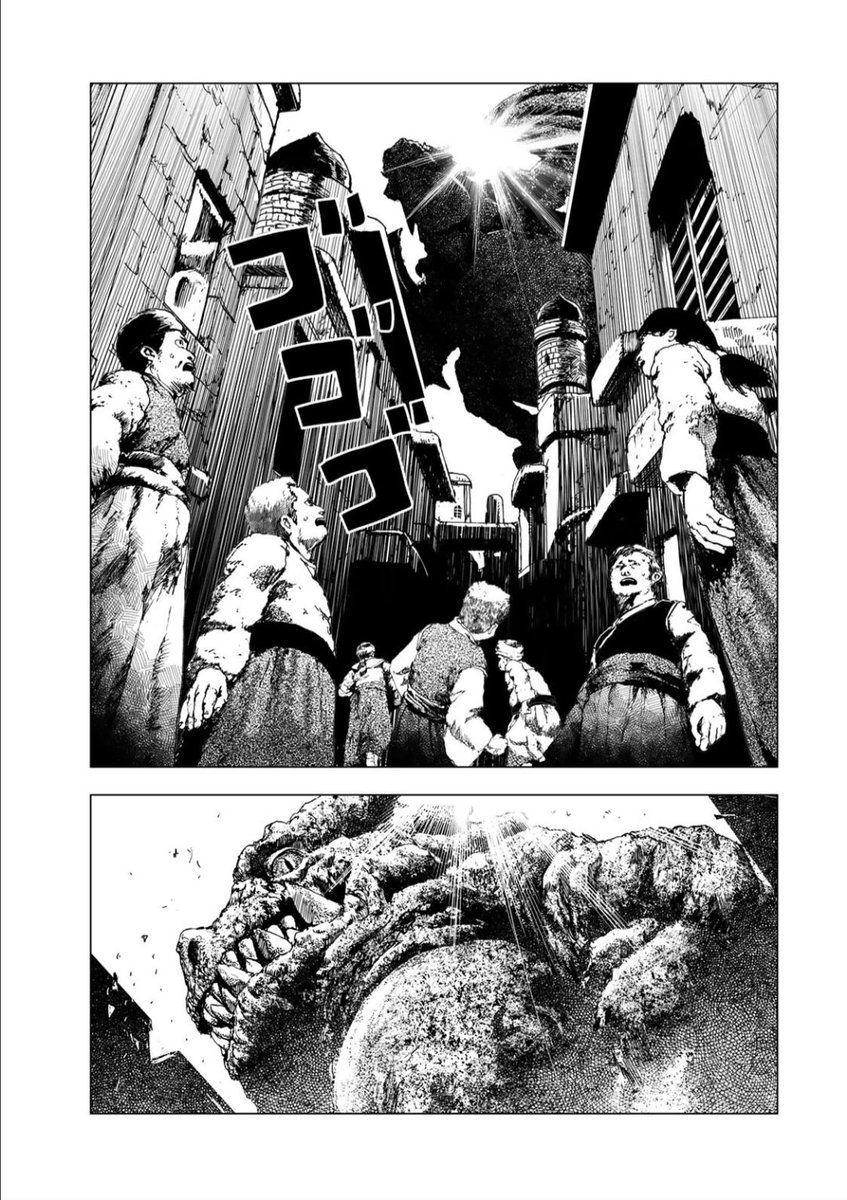 g_maga_ichihara's tweet photo. 【#龍狩のナト 最新話更新！】

ギリ地方に遠征に来たナトたち。
ラナクにとっては故郷であり、
妹の仇でもありーー。

無料話👇
第１２話　過去からの幽霊（後編）
https://t.co/ZEhPTCBn6N

先読み👇
第１３話　ギリダール（前編）
https://t.co/cSJlLqAOLh https://t.co/fkzFACQ41B