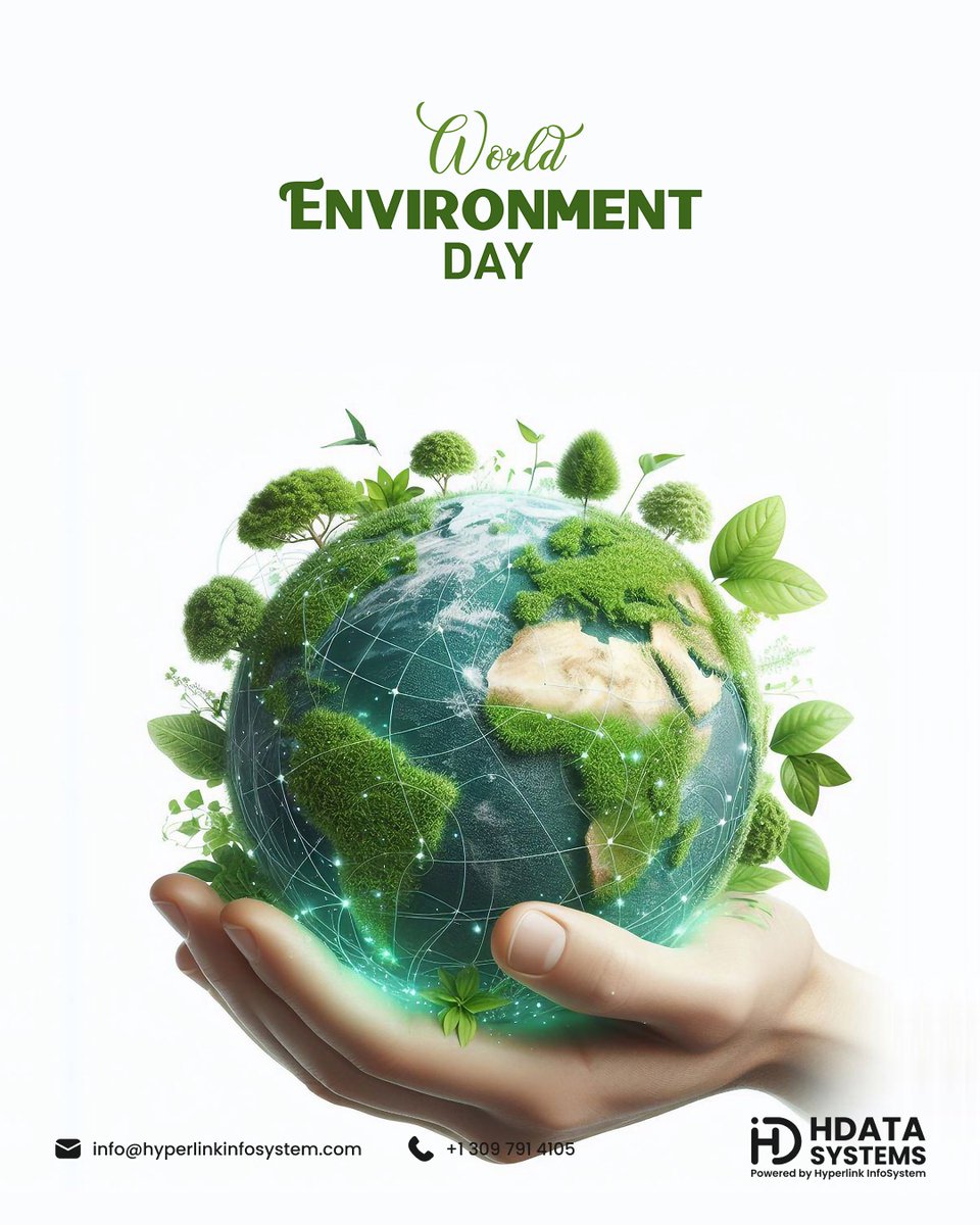 HDataSystems's tweet photo. This World Environment Day, let's turn awareness into action. 

#WorldEnvironmentDay #EnvironmentDay #SaveEarth #GoGreen #Sustainability #ClimateAction #GreenFuture #EcoFriendly #ProtectNature #EnvironmentalAwareness #PlantTrees #ReduceReuseRecycle #CleanPlanet https://t.co/eao09TvjYh