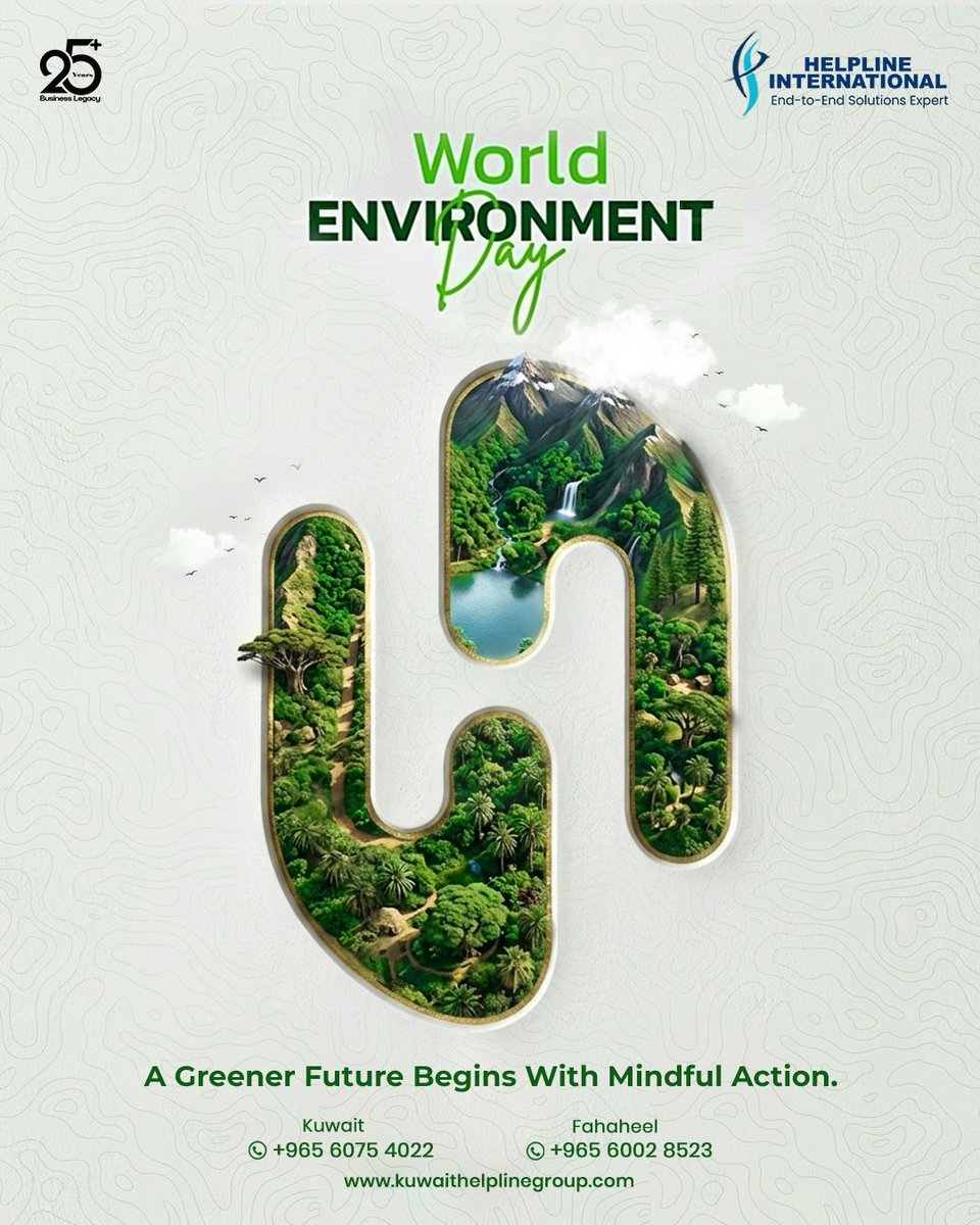 HelplineKuwait's tweet photo. The most important destination we've ever served?
This planet.

Happy World Environment Day from Helpline International

#environment  #WorldEnvironmentDay #environmentalprotection #environmentalawareness #EnvironmentalResponsibility #HelplineInternational https://t.co/trwoGsw4I1