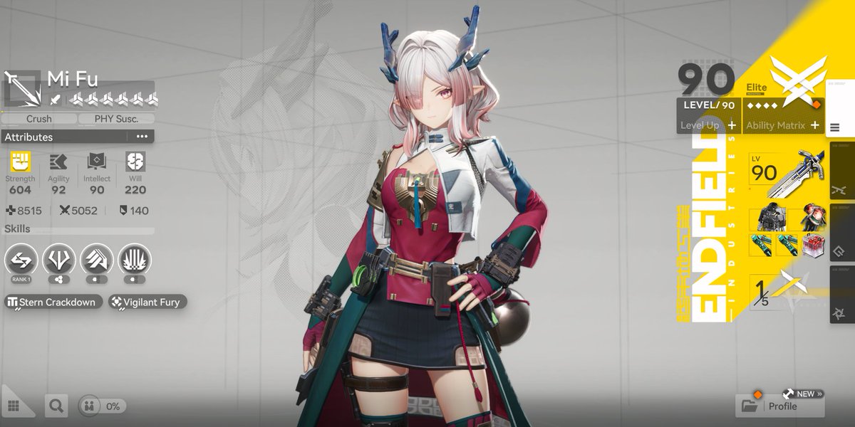 ArbitraryBeing's tweet photo. Mi Fu build currently.
I got her P1 right after her P0. and I have R3 Exemplar so I'll be skipping her weapon. https://t.co/60tcpsup0v