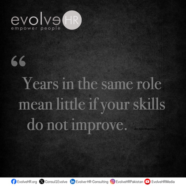 Consul1Evolve's tweet photo. Years of experience become valuable only when they sharpen competence and broaden perspective. Repeating the same tasks for years without improving skills often limits both personal and professional growth.
#GrowOrStay #CareerTrap #StayAndGrow
#EvolveHR
#empowerpeople https://t.co/4nkMNpnjYa