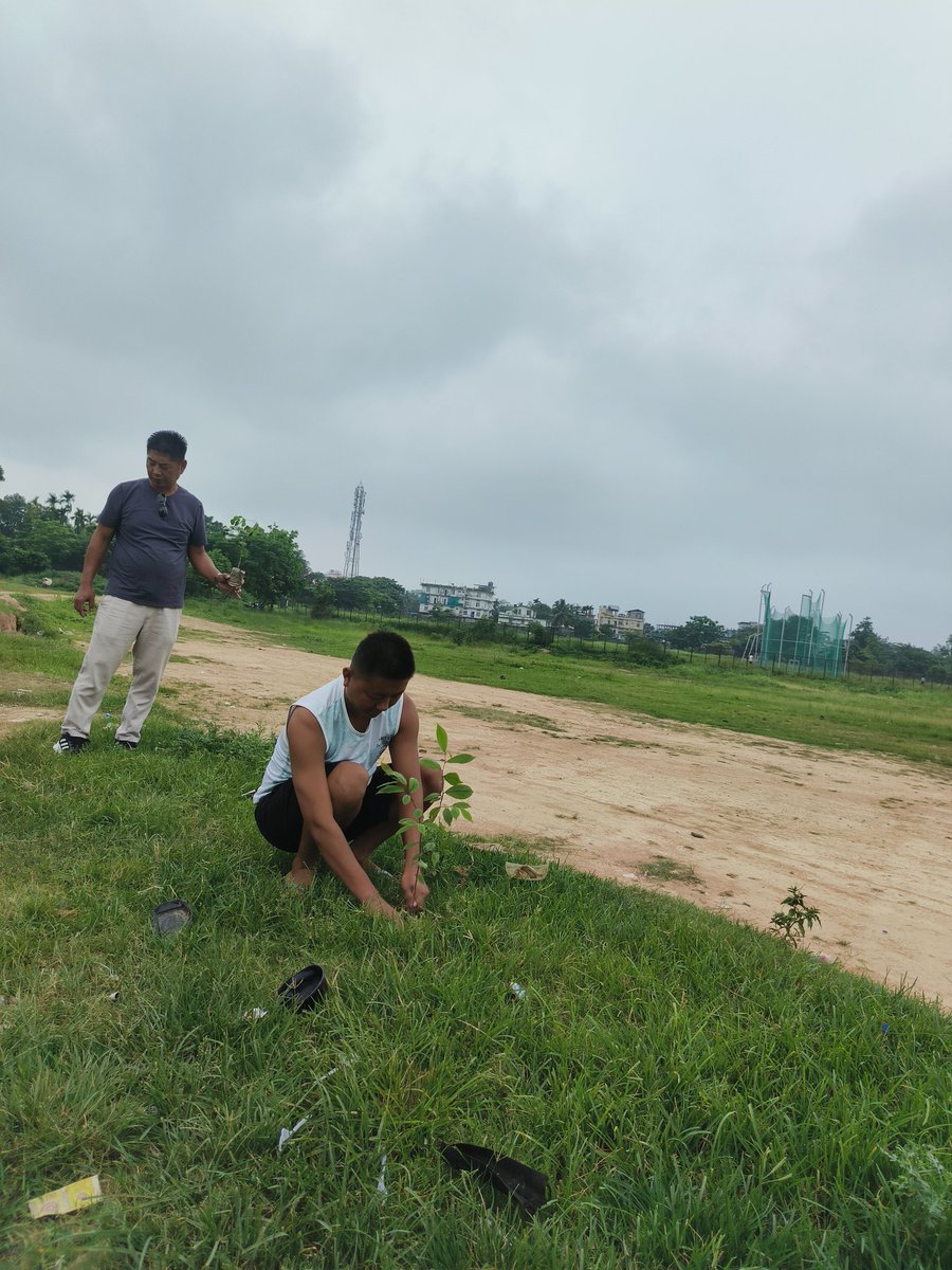 DimapurBJP's tweet photo. On the occasion of #WorldEnvironmentDay, BJP Dimapur District conducted a plantation drive at State Stadium, Dimapur, in the presence of H. Tovihoto Ayemi, Advisor for Tribal Affairs &amp; Election, Govt. of Nagaland, along with state leaders, district office bearers, morcha leaders. https://t.co/gEFkIX6JSX