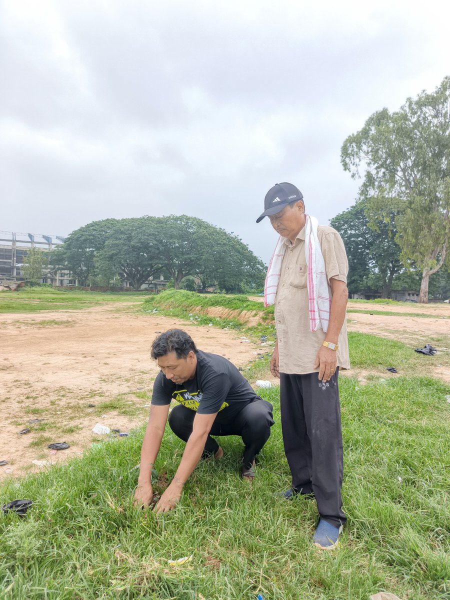 DimapurBJP's tweet photo. On the occasion of #WorldEnvironmentDay, BJP Dimapur District conducted a plantation drive at State Stadium, Dimapur, in the presence of H. Tovihoto Ayemi, Advisor for Tribal Affairs &amp; Election, Govt. of Nagaland, along with state leaders, district office bearers, morcha leaders. https://t.co/gEFkIX6JSX