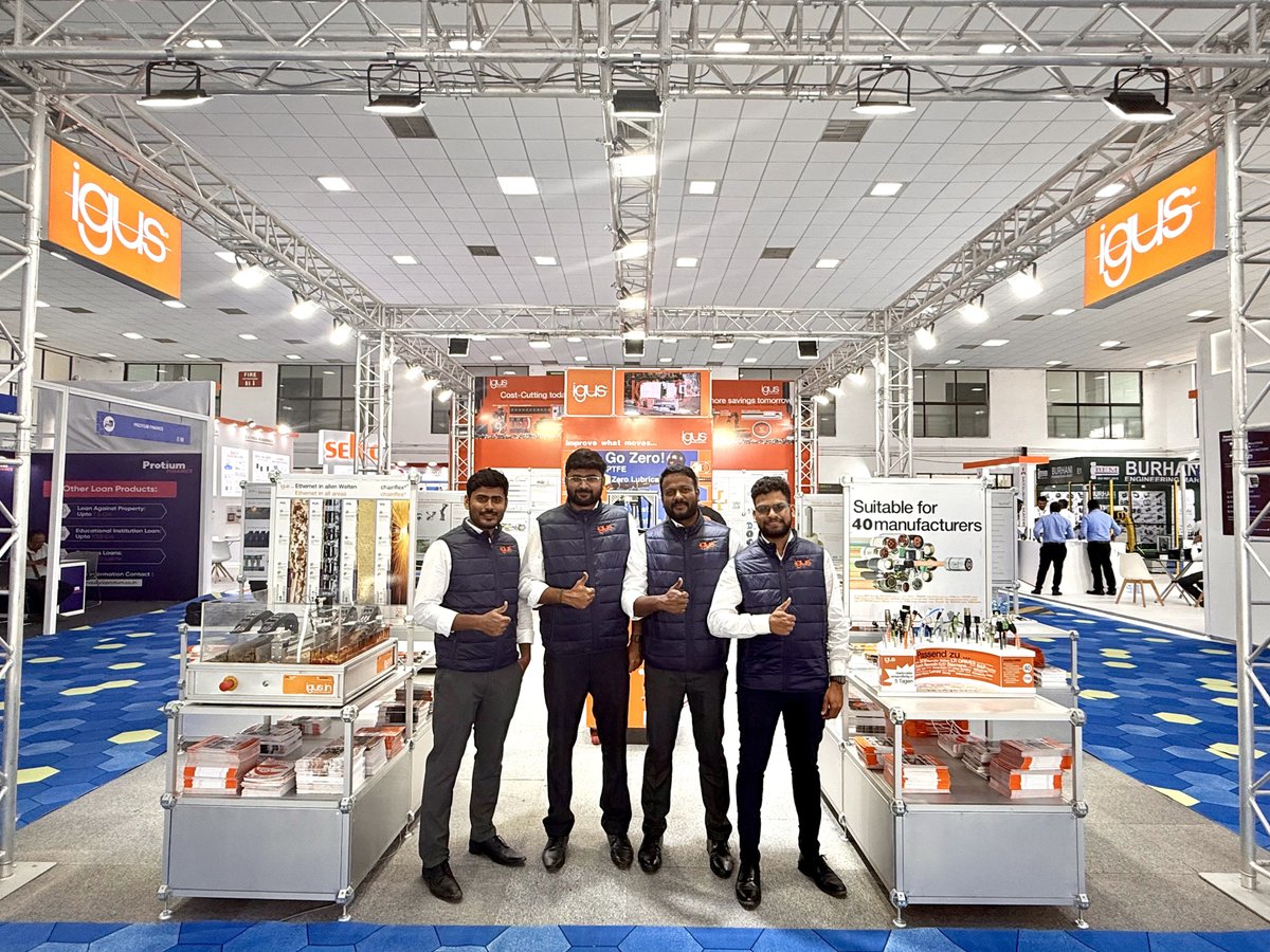 IgusIndia's tweet photo. INTEC 2026 is off to a great start!

We are delighted to welcome industry professionals, manufacturers, and automation experts to the igus® India booth. 

📍 Hall E | Booth 63
📍 CODISSIA Trade Fair Complex, Coimbatore
📅 04–08 June 2026

#igusIndia #INTEC2026 #MotionPlastics https://t.co/Y9okBWA5WV