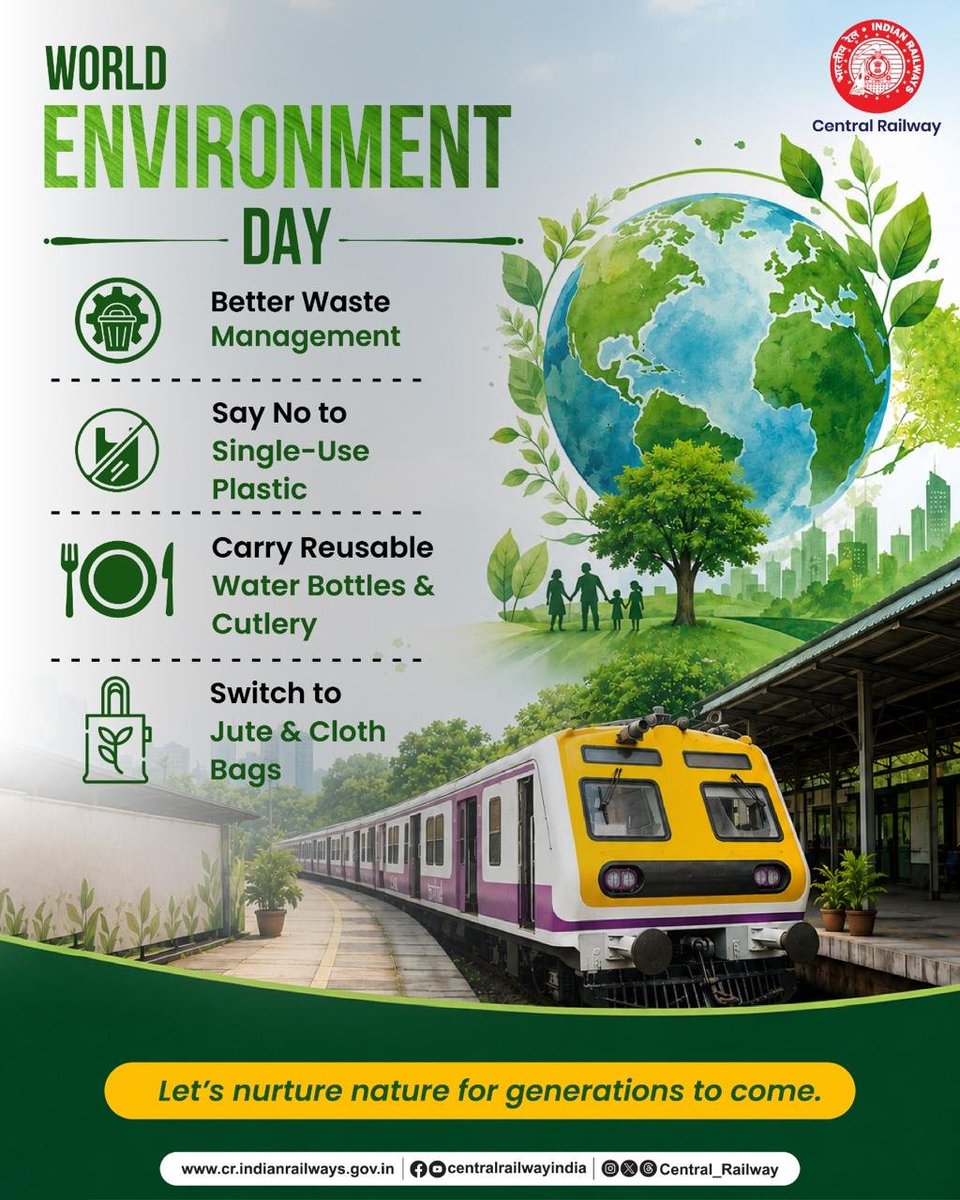 GM_CRly's tweet photo. The true measure of progress lies not only in what we build, but also in what we preserve.
This #WorldEnvironmentDay, let us strengthen our commitment to environmentally conscious living and collective action towards a cleaner, greener and more sustainable future.
#GoGreen https://t.co/oQC2i8hhYR