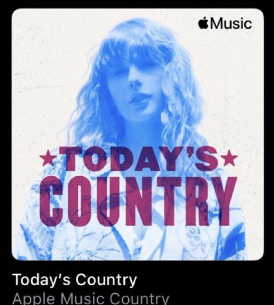 TSUpdating's tweet photo. 🚨| Taylor Swift is the cover of Apple Music’s “Today’s Country” and “Today’s Hits” playlists, with ‘I Knew It, I Knew You’ at the top of the playlists. https://t.co/bdWcbfcF57