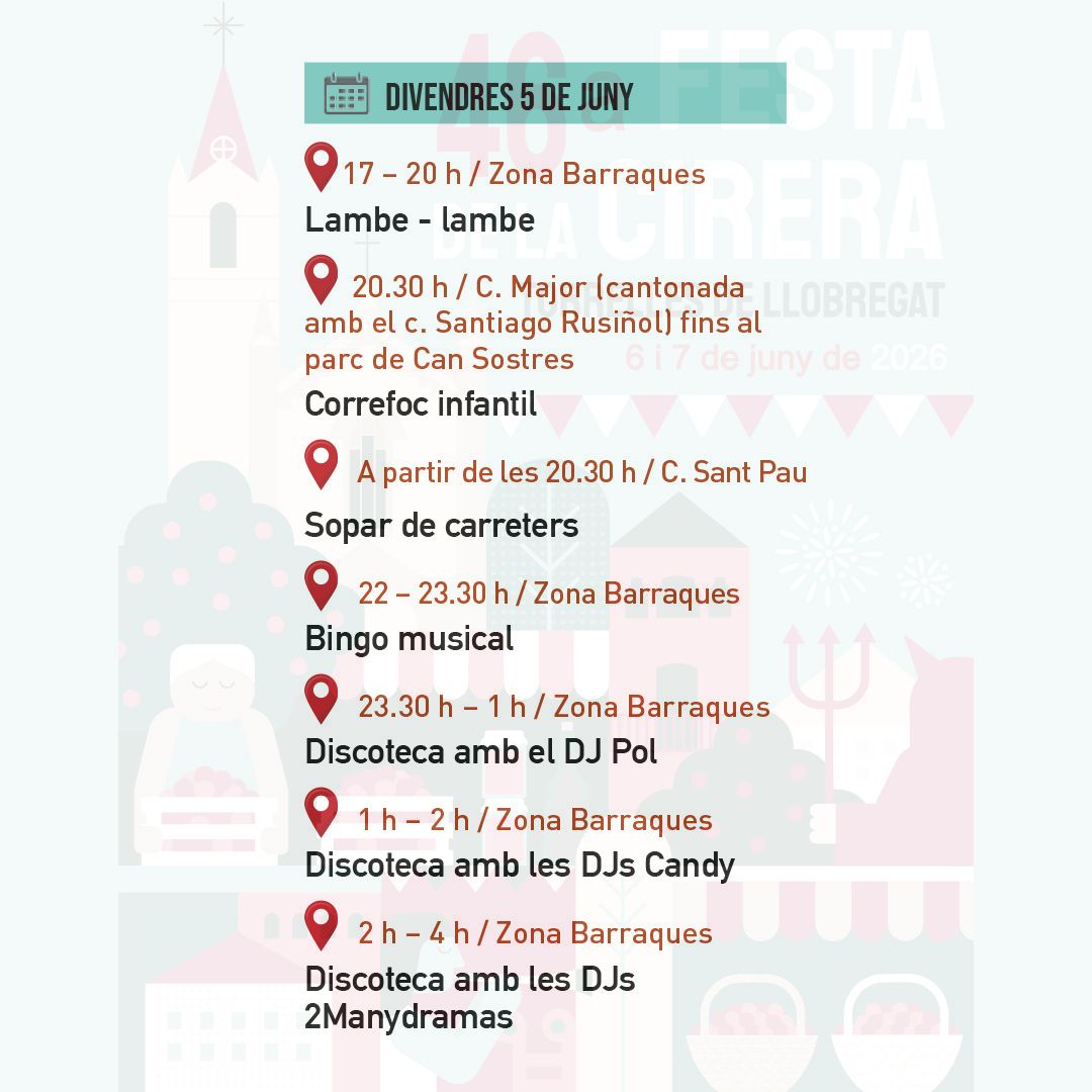 AjTorrelles's tweet photo. 🔥 El cap de setmana de la Festa de la Cirera arrenca amb força!

Els carrers s'omplen de música, foc, retrobaments i moltes ganes de festa. (+) https://t.co/i7zIYQ3zVW