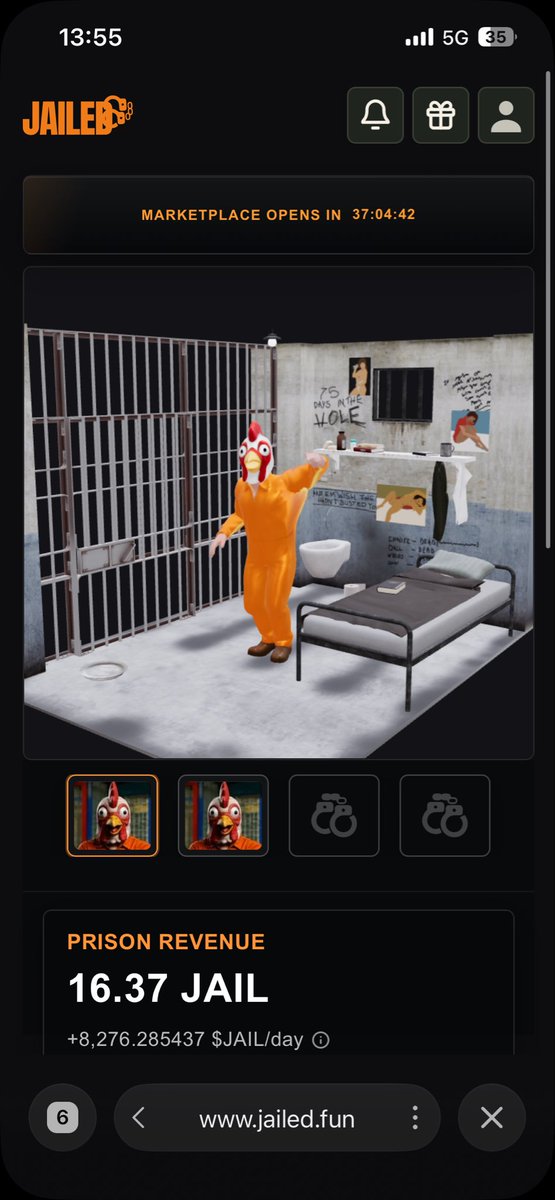 hopimaakuu's tweet photo. 皆んな大好きポ○ジゲーム🎮Jailed(@Jaileddotfun)アーリーコード貰えてたので早速開始🫶👌
24時間後にCode発行出来るので欲しい方居たらコメ欄にリプ下さい‼️ https://t.co/vSxDd2Ure9