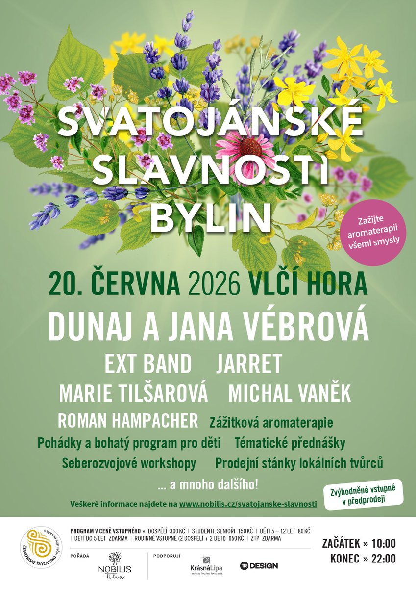 decinsko's tweet photo. Ve Vlčí Hoře proběhnou 20.6.2026 Svatojánské slavnosti bylin. Pořádající Nobilis Tilia nově spadá pod skupinu Kofola, která v lednu koupila 100% podíl firmy. Kontinuita vedení i programu festivalu zůstává zachována, zakladatelé teď působí jako poradci. 🌿 https://t.co/ecAdQfA105 https://t.co/ax9KpxOc09
