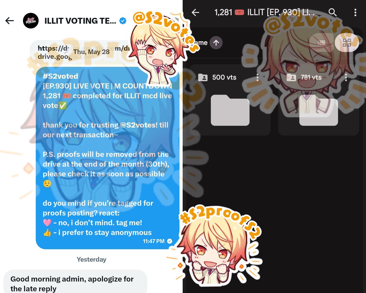S2votes's tweet photo. SOLD MNET+

1,281 🎟️ [EP. 930] LIVE VOTE MCOUNTDOWN for #ILLIT purchased by .@illitvotingteam

Thank you for trusting us! All proofs are sent via gdrive

#S2voted https://t.co/RtGZBHHrot