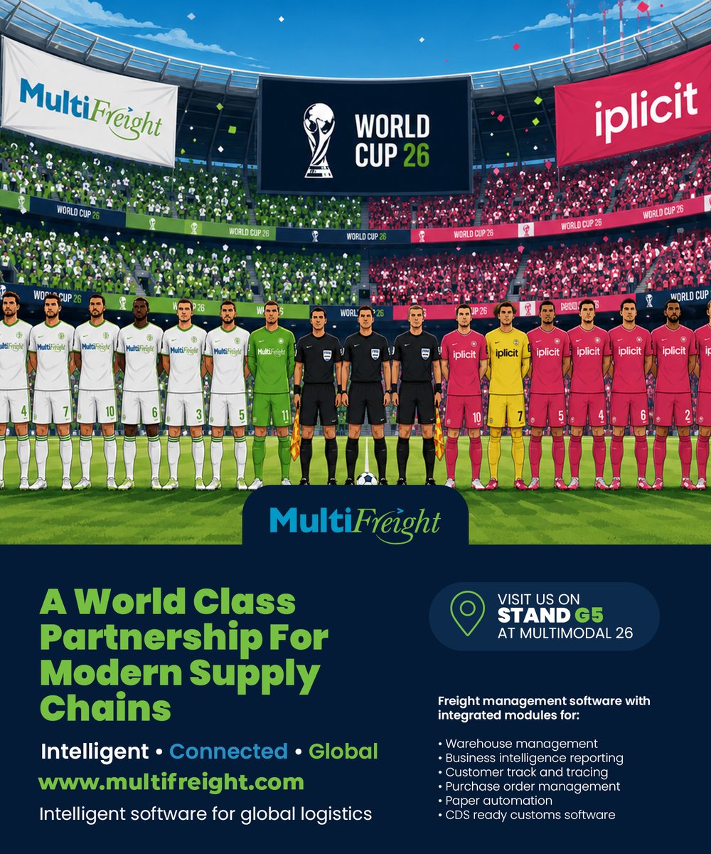MultiFreightLTD's tweet photo. Great partnerships deliver great results. That’s why MultiFreight has partnered with iplicit to extend our logistics platform with a modern cloud finance solution.
https://t.co/ne4gVxViPh
#MultiFreight #iplicit #WorldCup2026 #Multimodal2026 #SupplyChain #LogisticsSoftware https://t.co/Wvl1eTMd1V