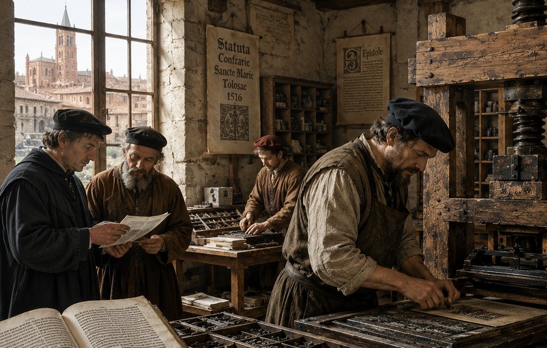 AndreuChristian's tweet photo. L’ARRIBADA DE L’ESTAMPARIÁ EN OCCITÀNIA (1475) Christian Andreu.- En 1450, Johannes Gutenberg descobriguèt una nòva tecnologia; cossí  utilizar los caractèrs mobiles en una estampariá a Mainz. Çò qu’aviá descobèrt cambiariá per totjorn https://t.co/wFe4vKiXKM https://t.co/EJmvEJ4Jkj